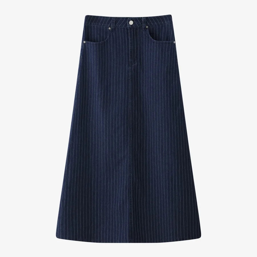 AS 2025 pinstripe denim skirt fashion woman clothes lady wear